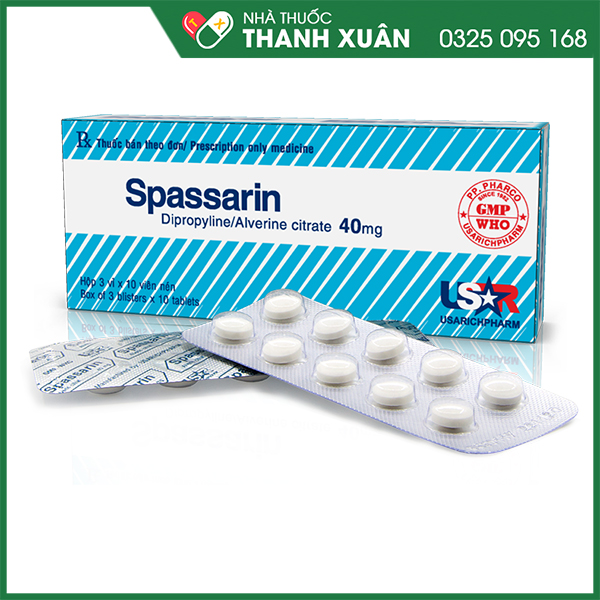 Spassarin chống đau cơ thắt cơ trơn ở đường tiêu hóa